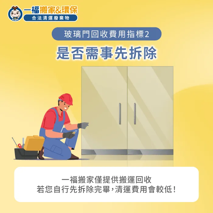 已拆除與未拆除的玻璃門回收費用差異 是否需要事先拆除施工-大型玻璃門回收費用